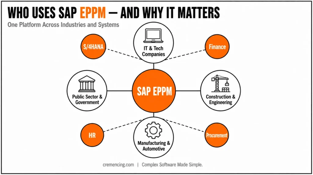 Industries and business functions using EPPM.