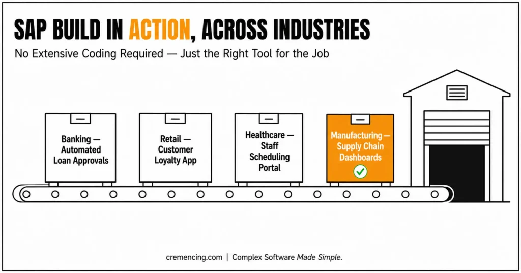 SAP Build industry use cases.