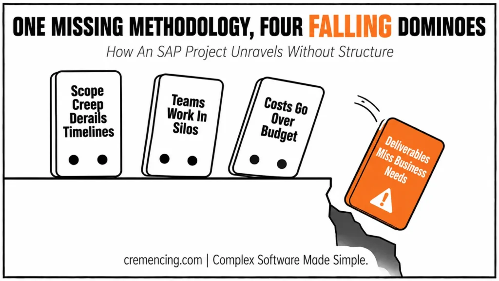 Falling dominoes in SAP projects.