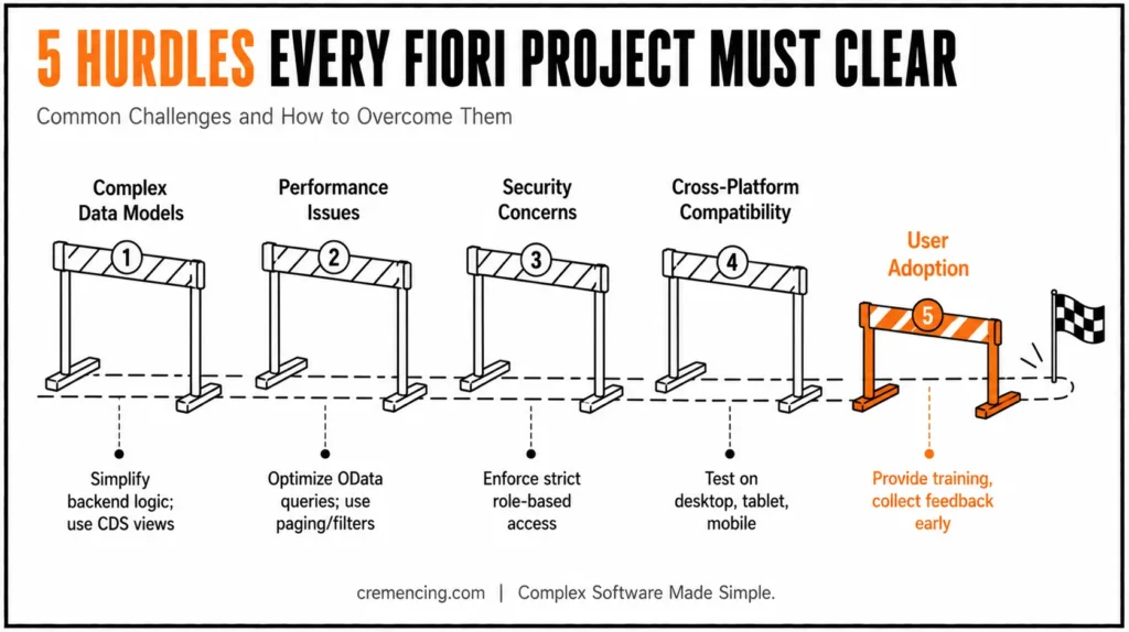 Five hurdles in Fiori projects.