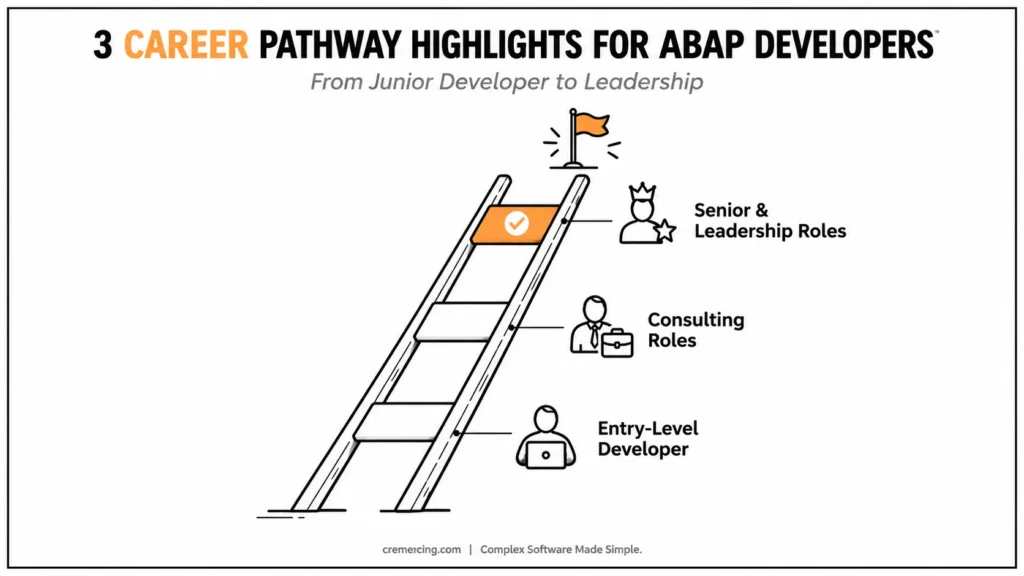 Three ABAP developer career pathways.
