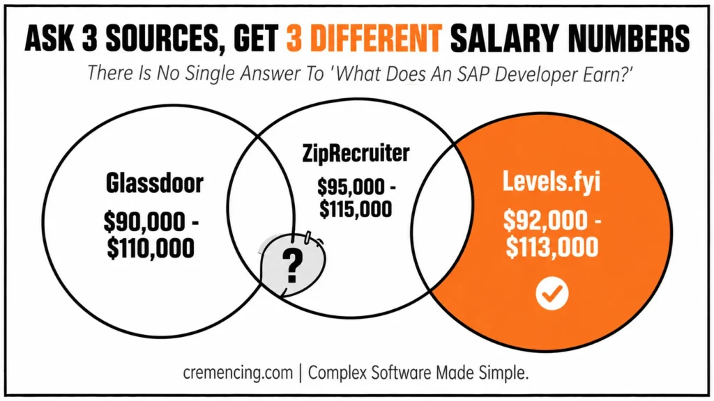 Comparing SAP salary data sources.