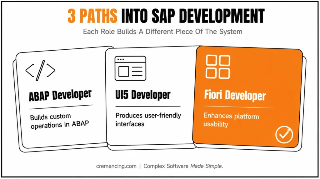 Three SAP development paths.