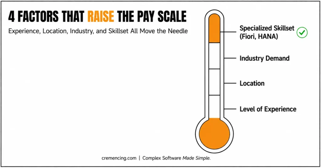 Four factors increasing pay scales.