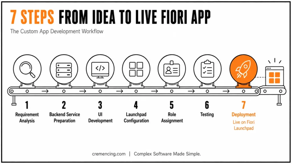 Seven steps to live Fiori app.