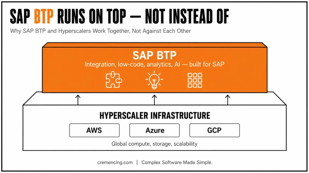 SAP BTP hyperscaler infrastructure integration.