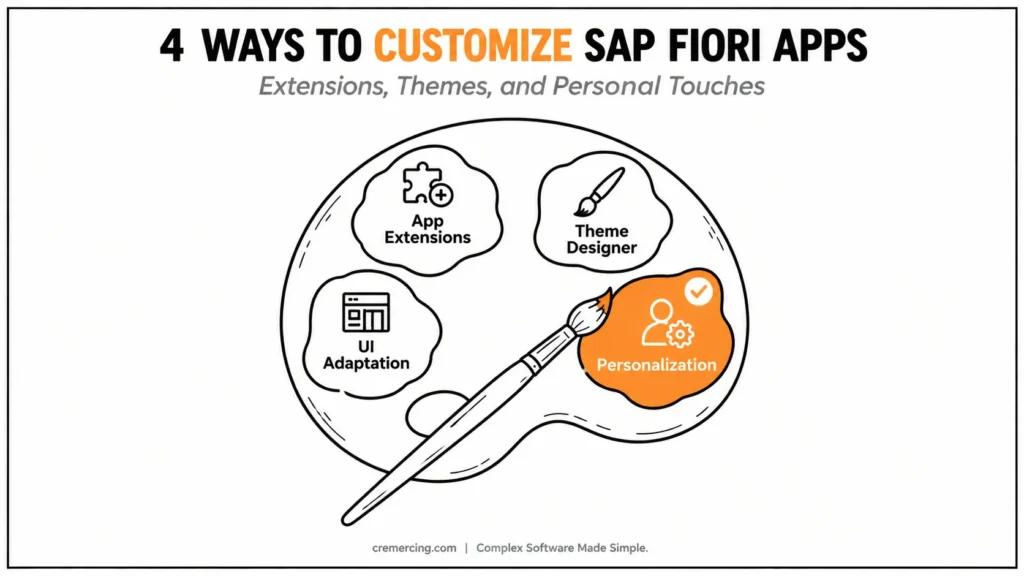 Four ways to customize Fiori apps.
