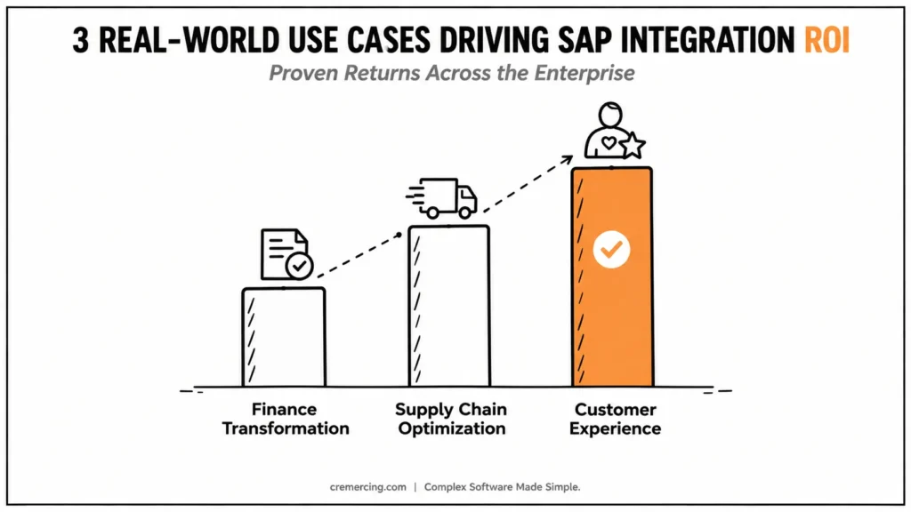 Three SAP integration ROI use cases.