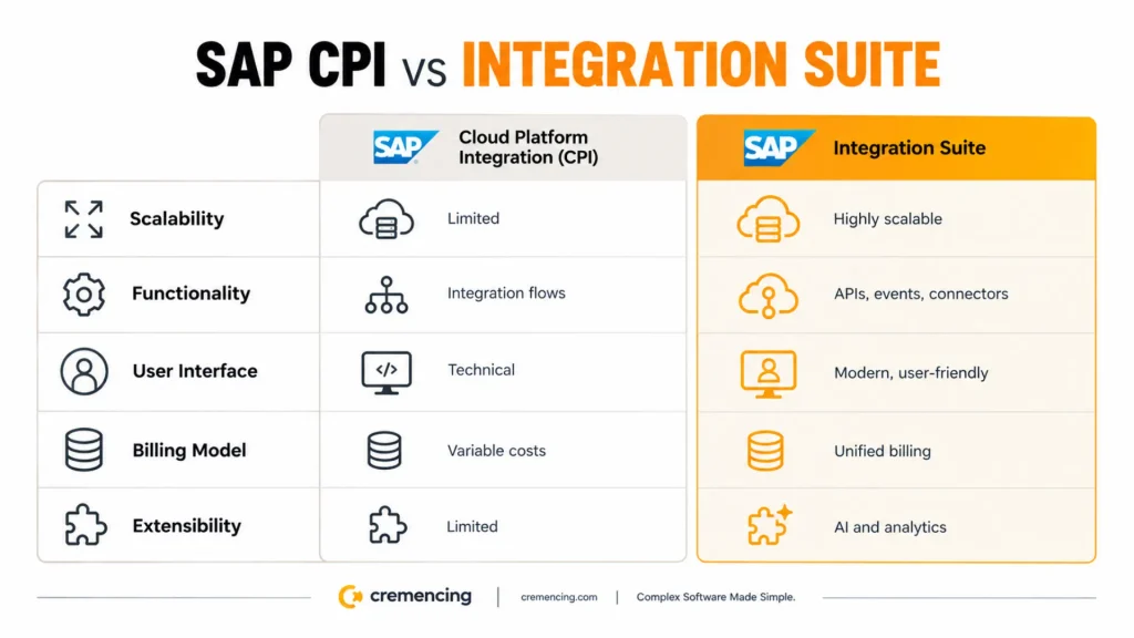 SAP Cloud Platform Integration vs SAP Integration Suite: Migration & Comparison