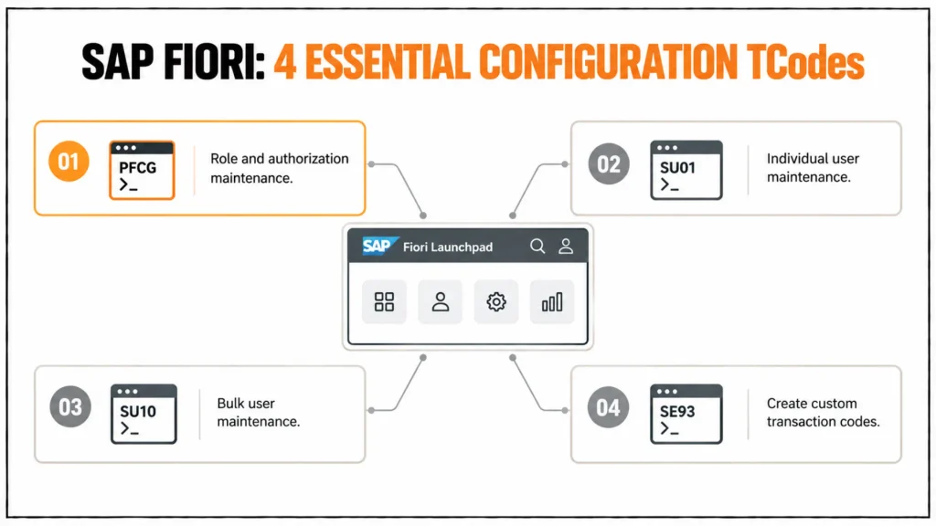 SAP Fiori Launchpad Transaction Codes: Complete T Code Reference Guide