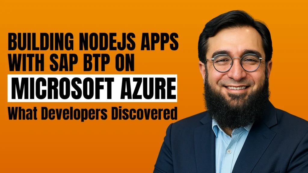 Building Nodejs Apps with SAP BTPBuilding Nodejs Apps with SAP BTP