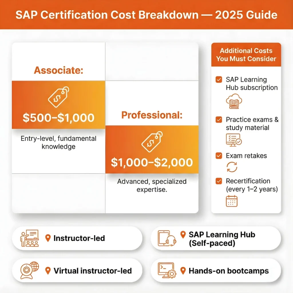 Infographic showing how HANA Cloud (the Data Engine) and AI in BTP (the Intelligence Layer) combine to create a Smart, Automated Enterprise. It highlights four outcomes: Intelligent forecasting, Hyper-personalized CX, Real-time visibility, and AI-driven automation. A table compares roles: HANA Cloud provides real-time unified data for smart decisions, while the combined technology leads to lower cost