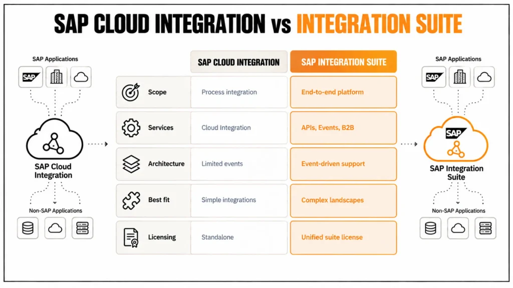SAP Cloud Integration vs SAP Integration Suite – Which One Fits Your Business