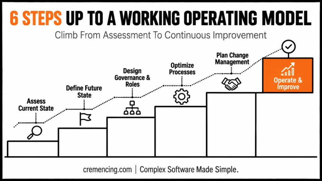 Six steps operating model roadmap