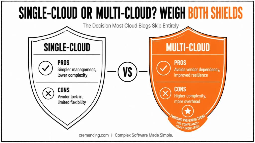 Single-cloud versus multi-cloud trade-offs