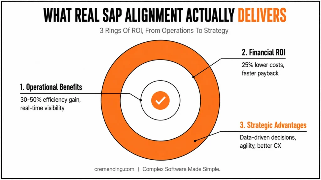 Three concentric rings showing SAP ROI