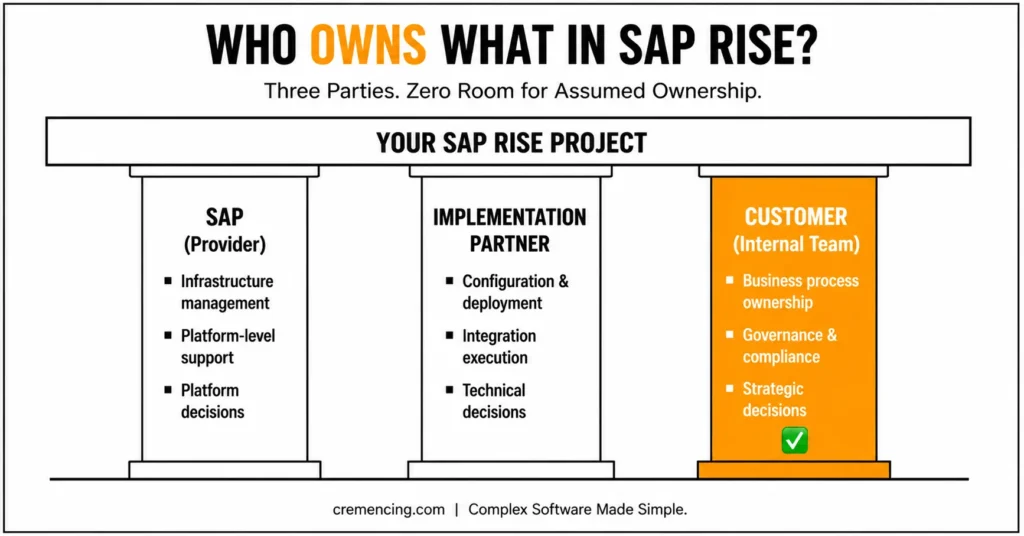 SAP RISE ownership roles diagram