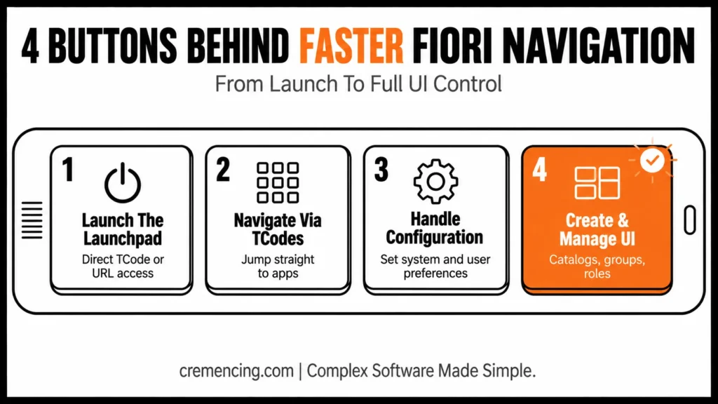 Four buttons for faster Fiori navigation