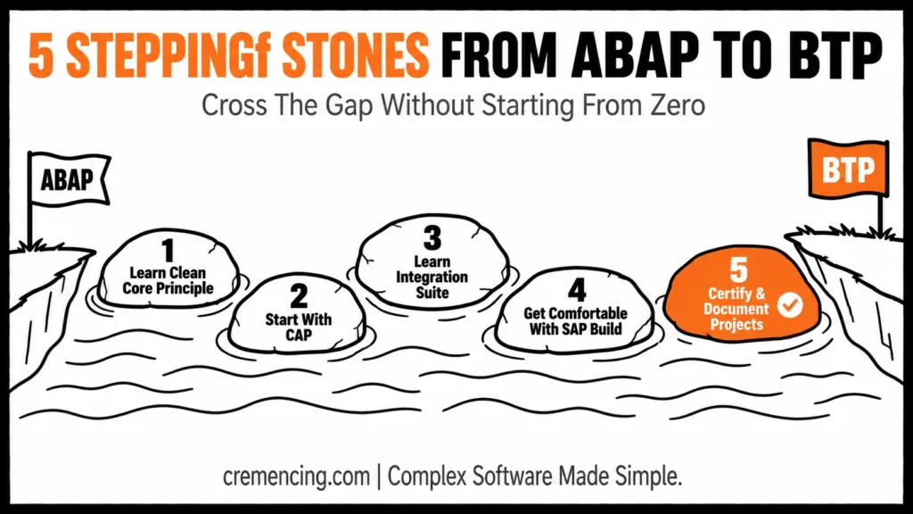 Five stepping stones for ABAP to BTP transition