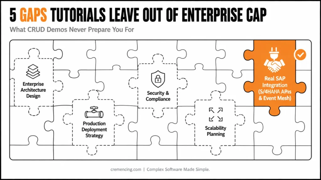 Jigsaw puzzle showing missing enterprise CAP steps.