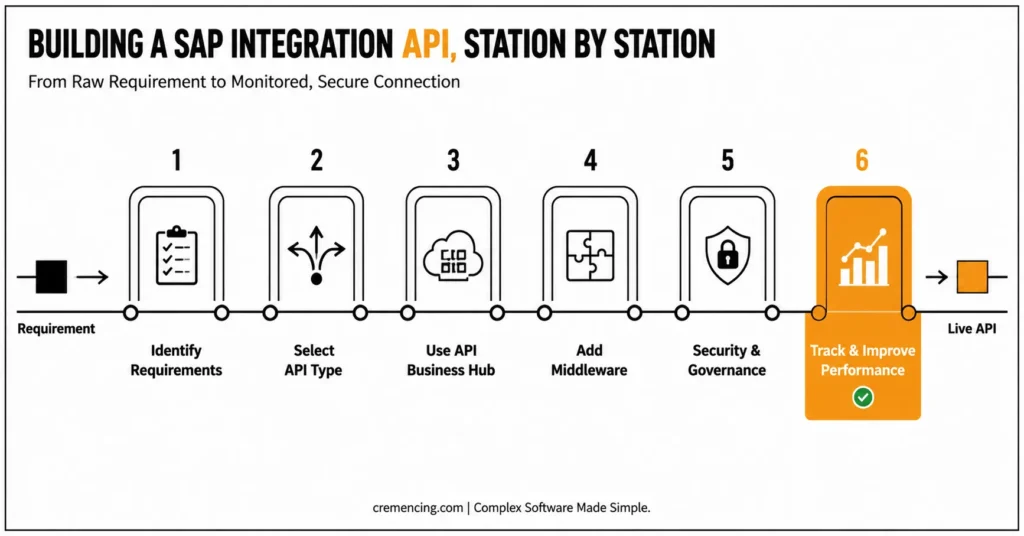 Six stations to build SAP integration API