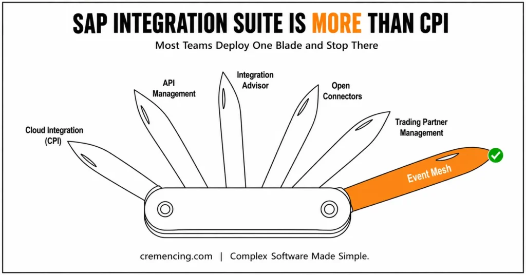 Swiss army knife representing SAP components