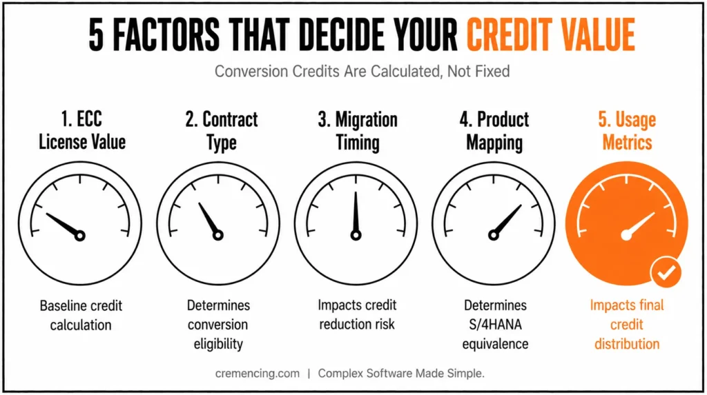 Five factors deciding SAP conversion credit