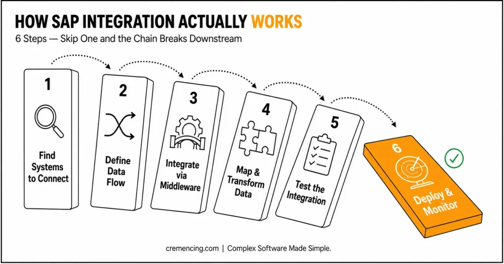 SAP integration process from setup to monitoring