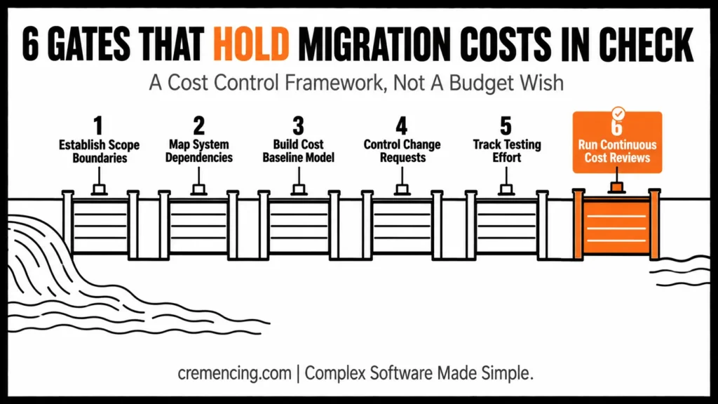 Six gates SAP migration cost framework