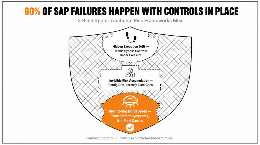 Shield showing traditional risk framework blind spots.