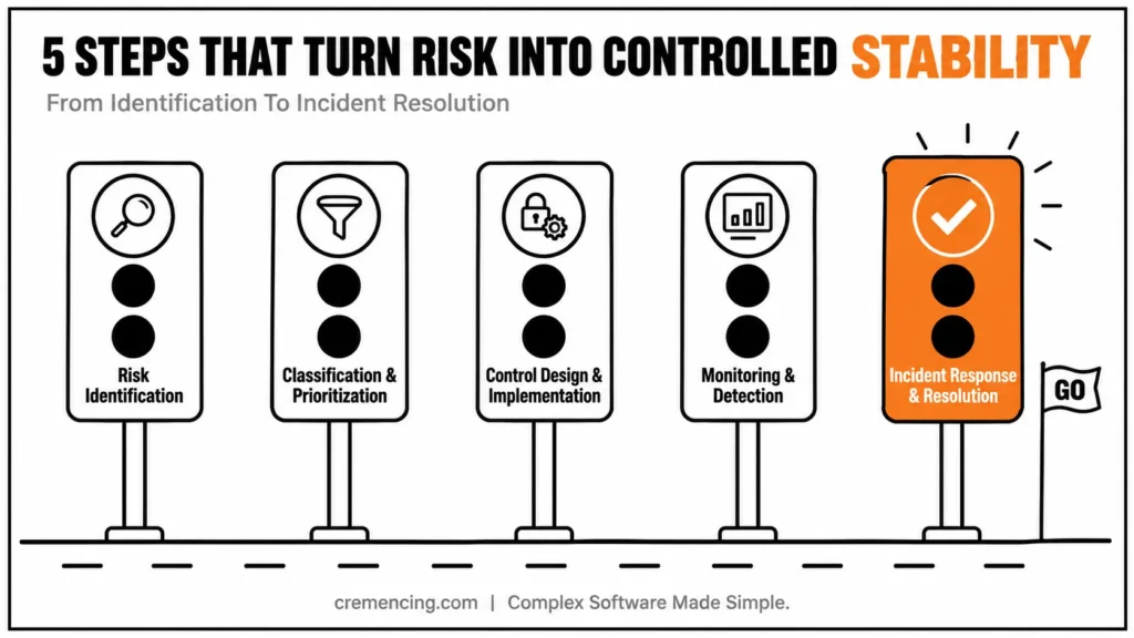 Traffic lights leading to controlled stability.