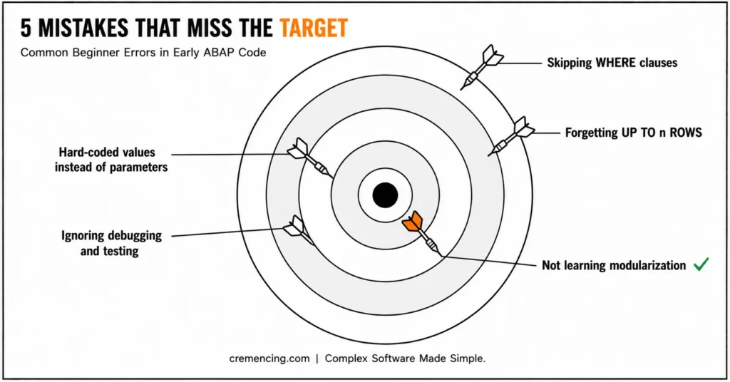Five common beginner mistakes in ABAP