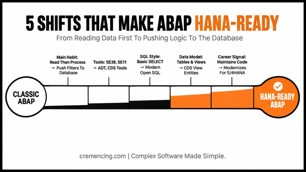 Five shifts for HANA ready ABAP