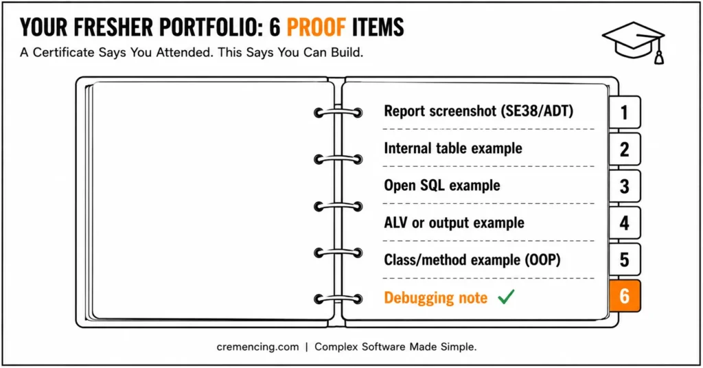 Six proof items for ABAP portfolio