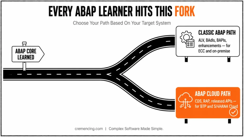 Fork between Classic and Cloud ABAP
