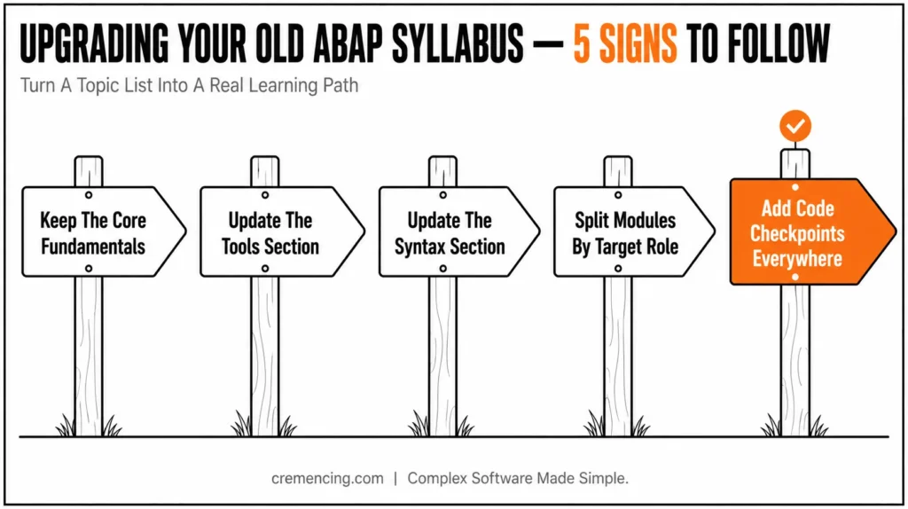 Five signs for ABAP syllabus upgrade