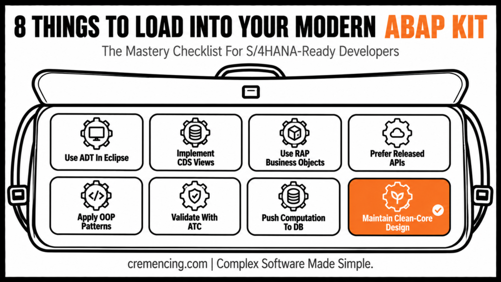 Eight checklist items for modern ABAP