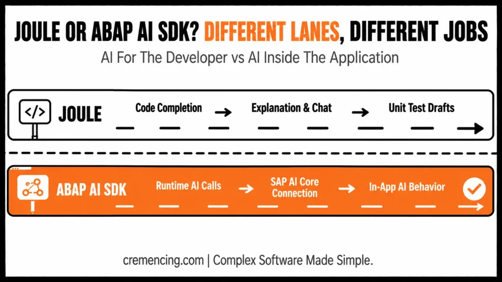 Joule vs ABAP AI SDK comparison workflow