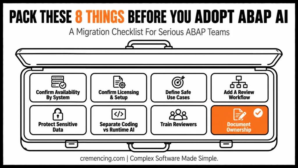 Eight migration checklist items for ABAP AI adoption