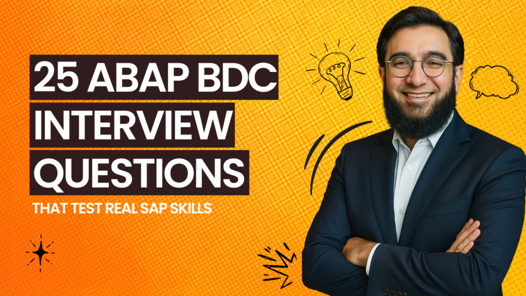 ABAP BDC Interview Questions