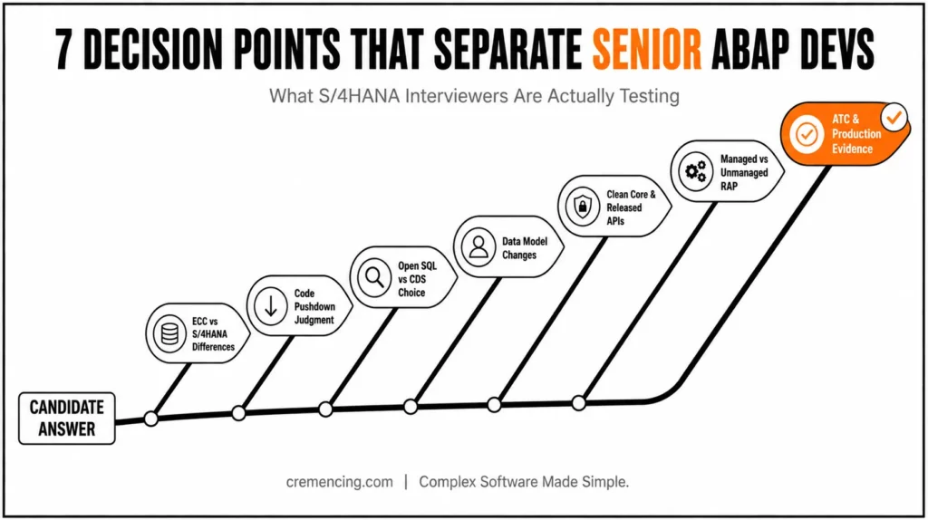 Seven decision points separating senior ABAP developers.