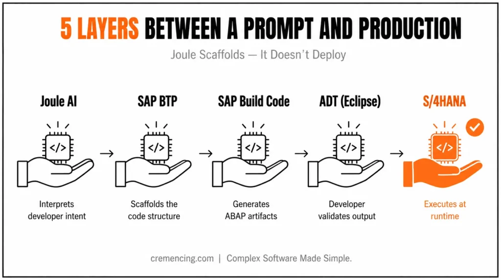 Diagram showing prompt-to-production layers.