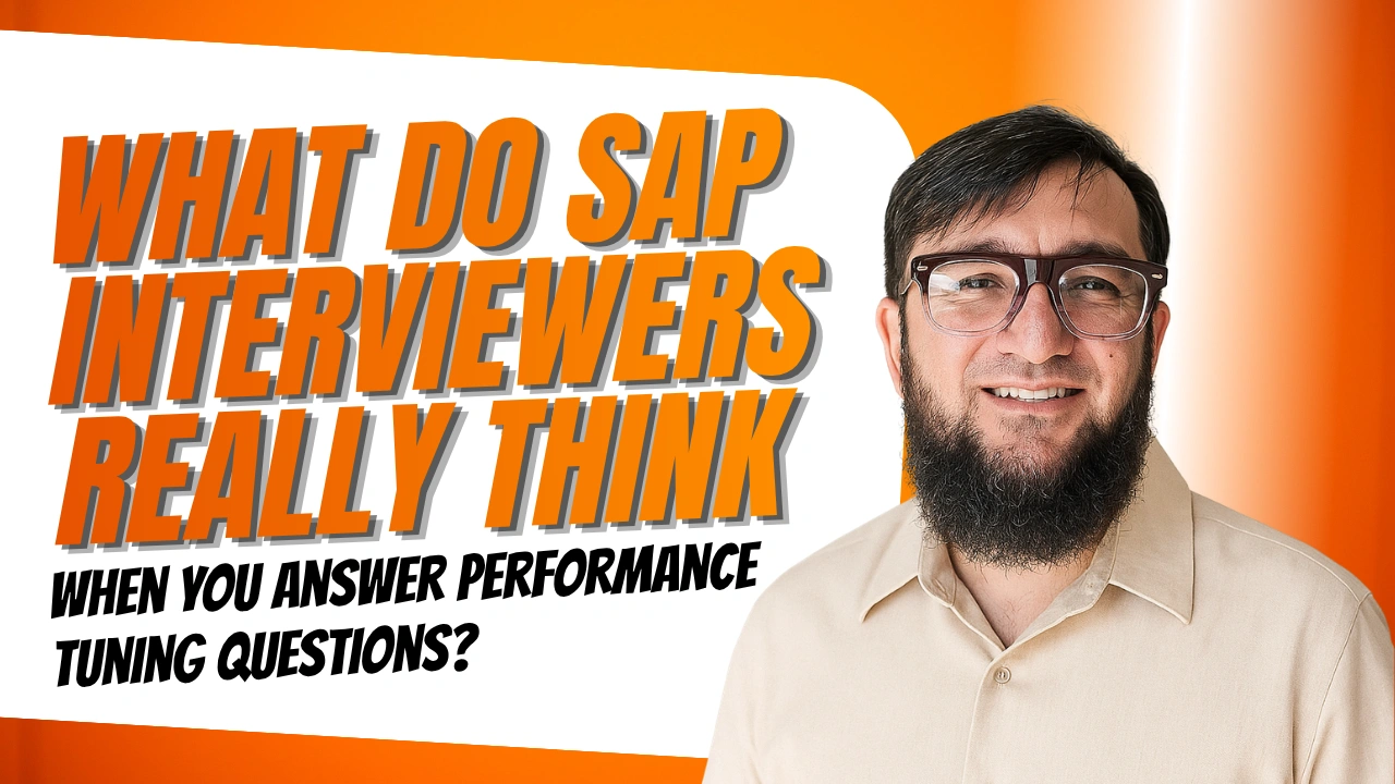 What Do SAP Interviewers Really Think When You Answer Performance Tuning Questions?