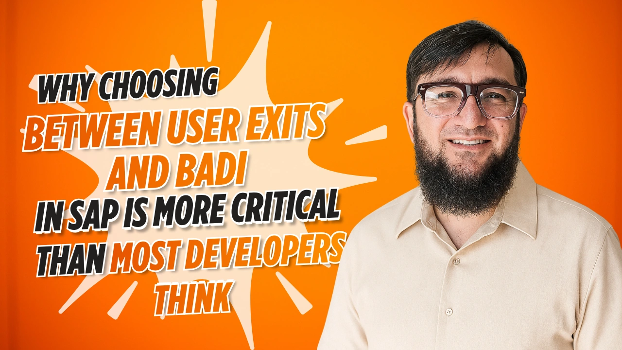Why Choosing Between User Exits and BAdI in SAP Is More Critical Than Most Developers Think