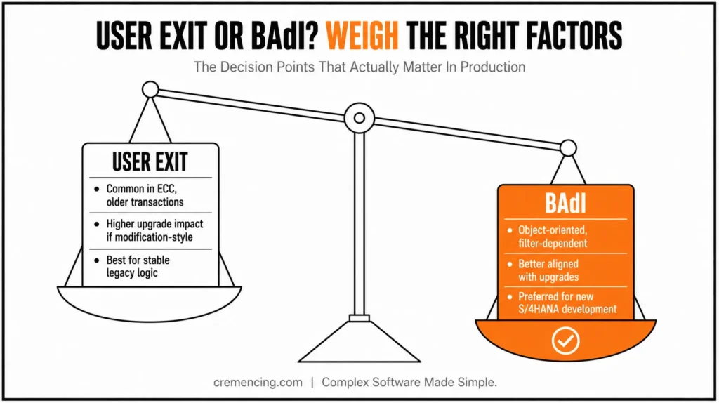 Twelve-step User Exit BAdI checklist