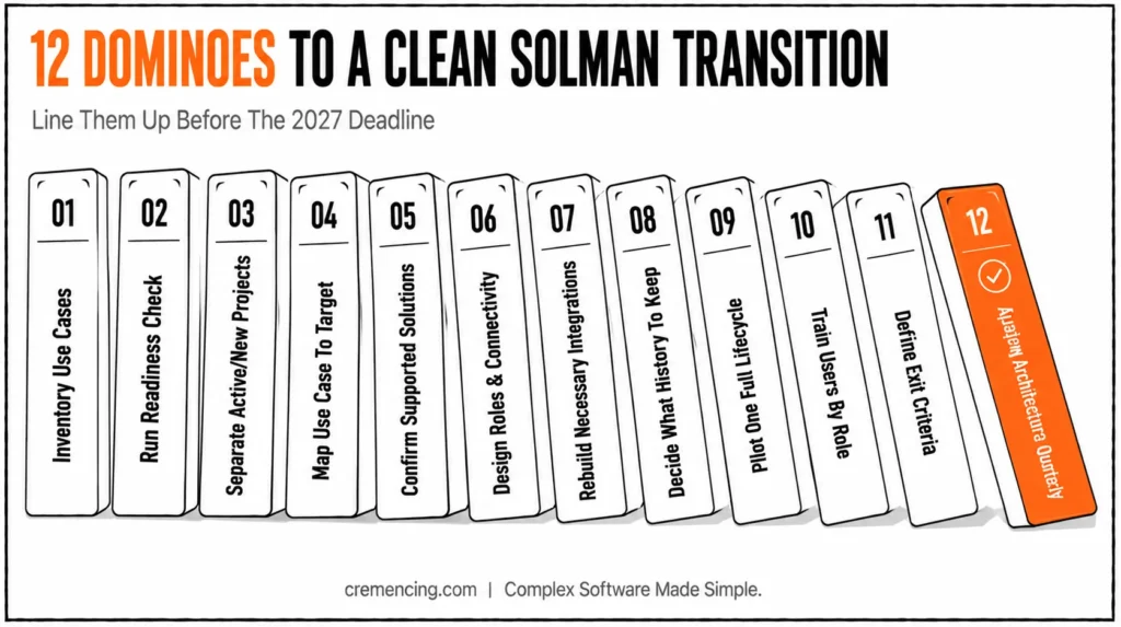 Twelve steps SolMan transition process