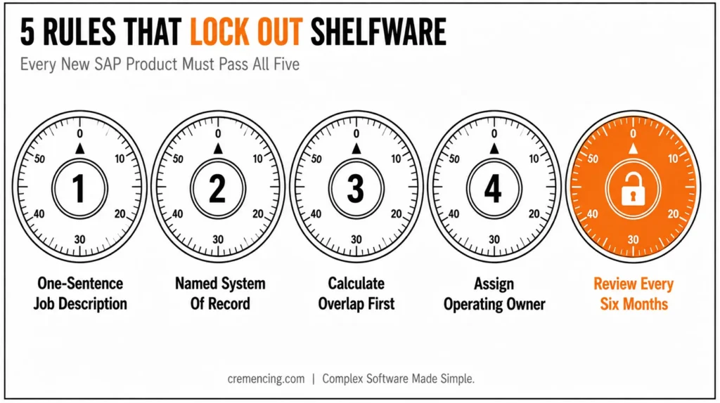 Five rules preventing SAP shelfware.