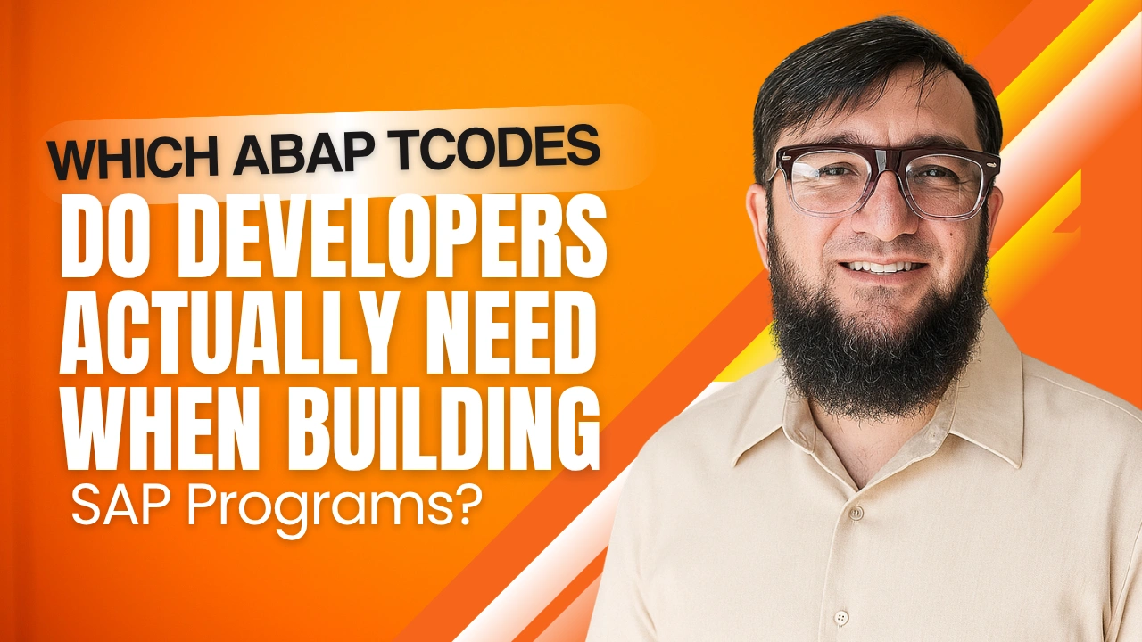 Which ABAP T-Codes Do Developers Actually Need When Building SAP Programs?